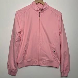 IZOD Pink Wind Breaker Zip Up Long Sleeve Jacket